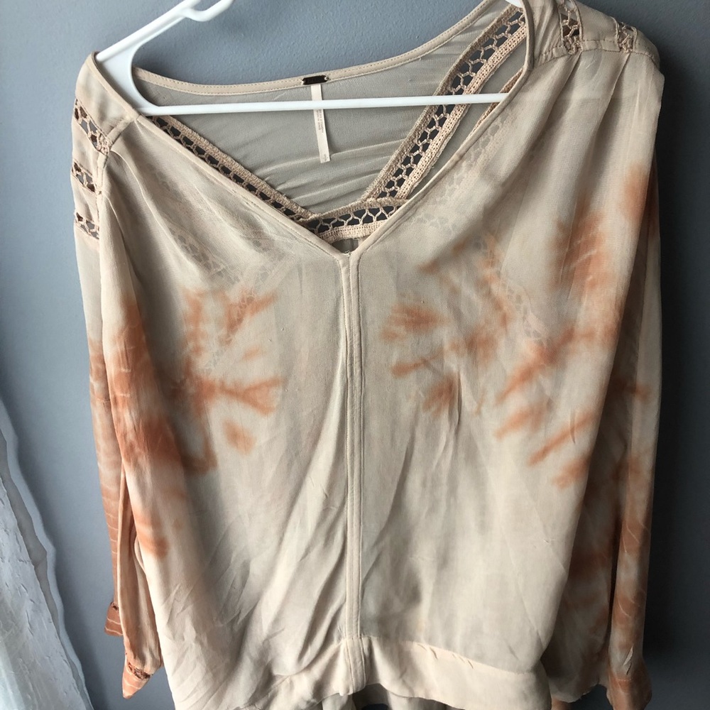 Sheer tie dye blouse